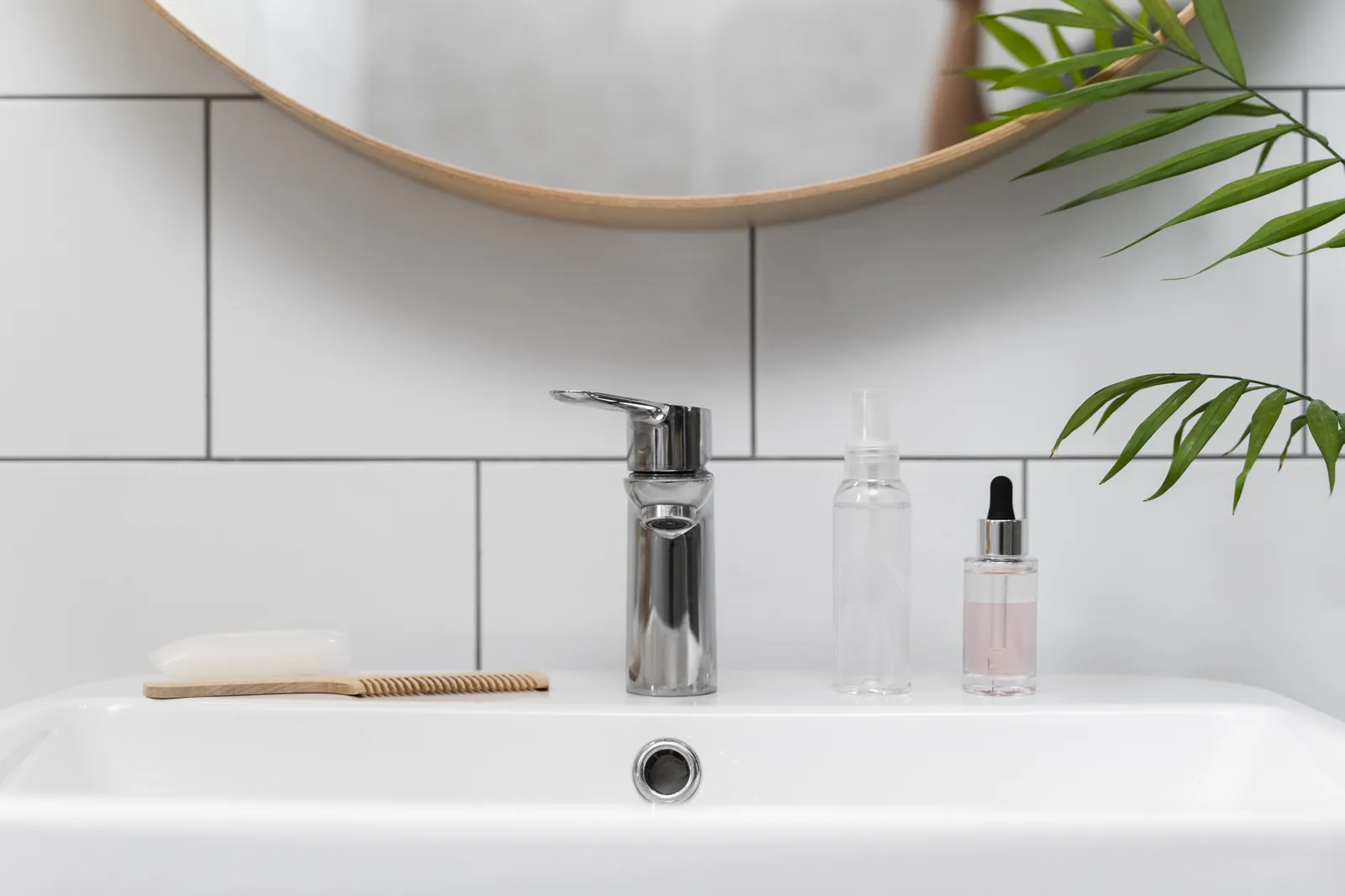 Bathroom renovation, vanity and tiling detail