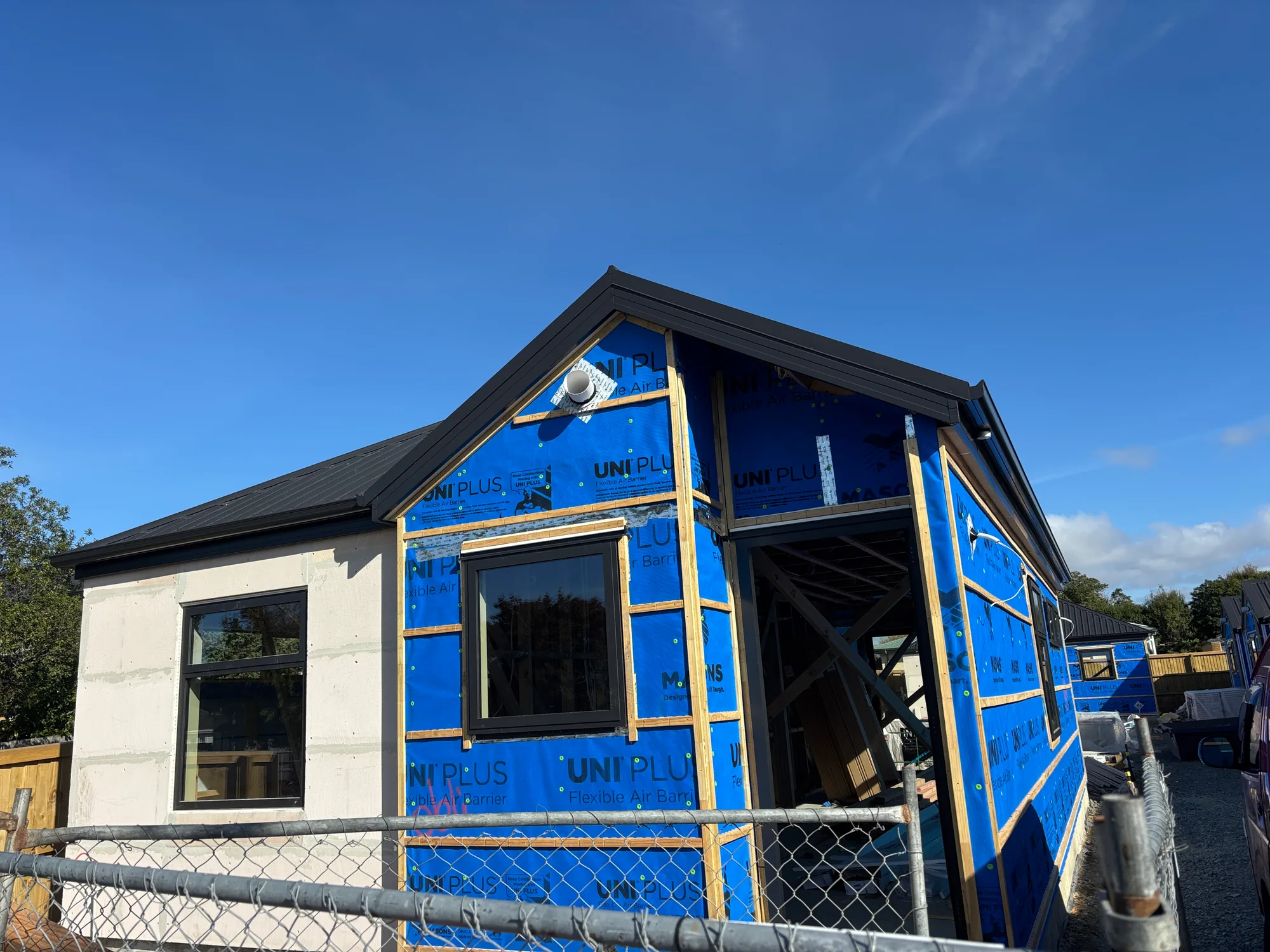 Mackla Construction home part-way through an exterior renovation in Christchurch