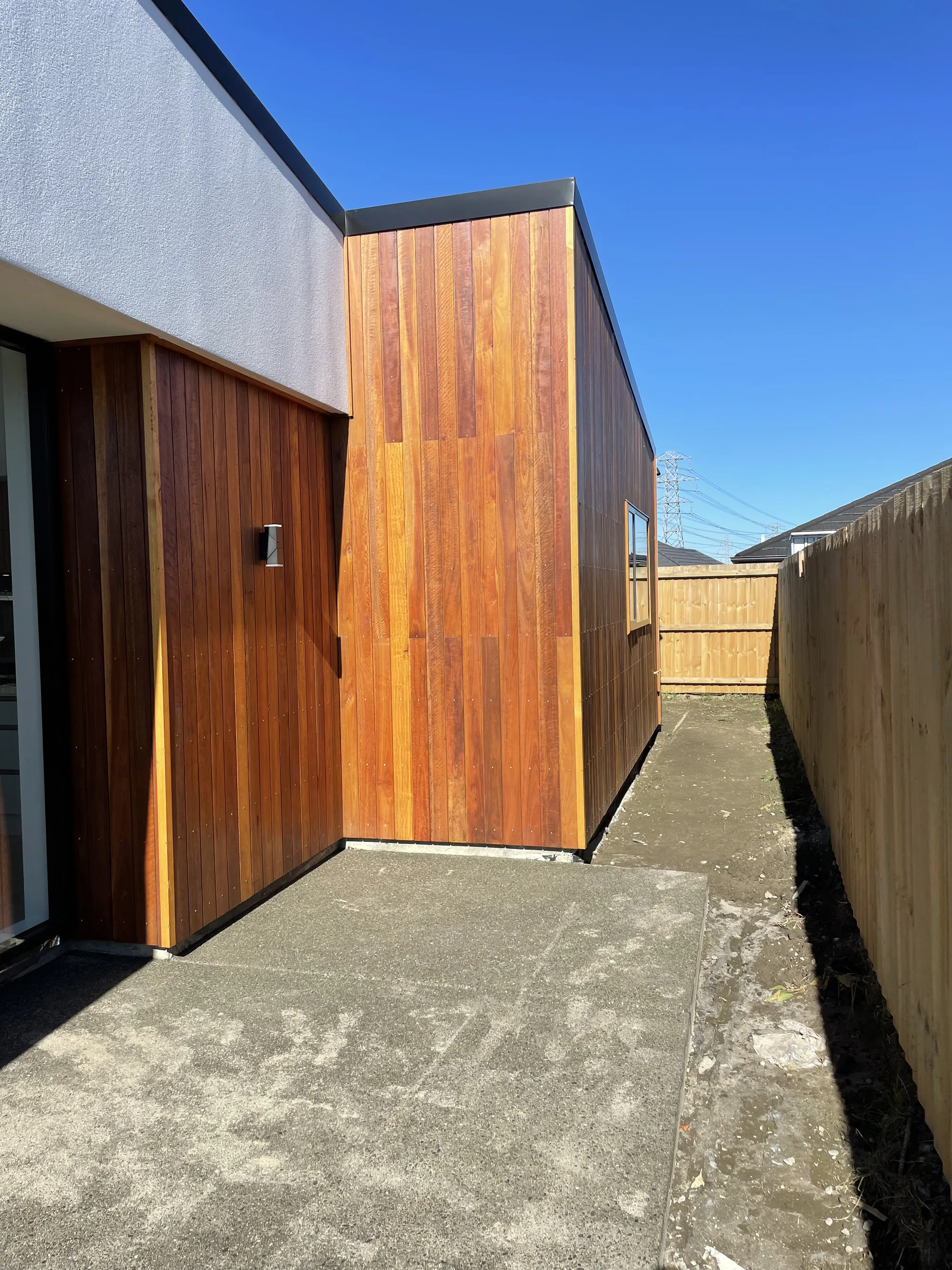 Cedar cladding detail on a Christchurch home