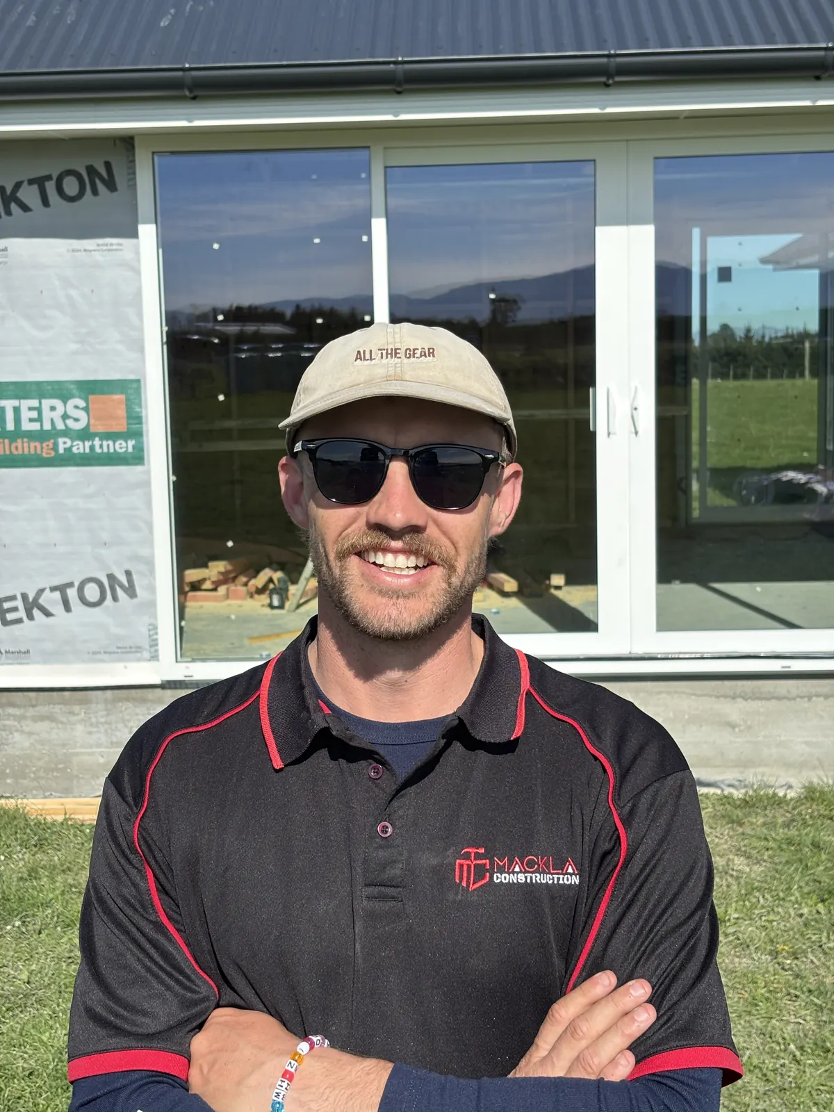 Connor Thompson, owner of Mackla Construction, on site in Christchurch